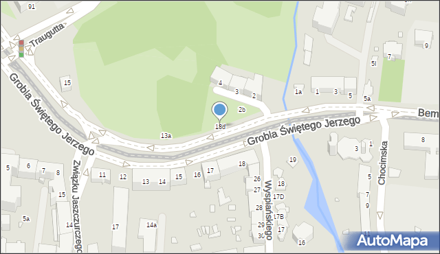 Elbląg, Grobla Świętego Jerzego, 18d, mapa Elbląga