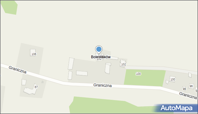 Feliksów, Graniczna, 104, mapa Feliksów