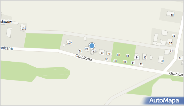 Feliksów, Graniczna, 94, mapa Feliksów