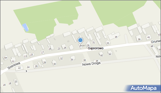 Gąsiorowo, Grunwaldzka, 27, mapa Gąsiorowo