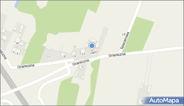 Gąsocin, Graniczna, 13A, mapa Gąsocin