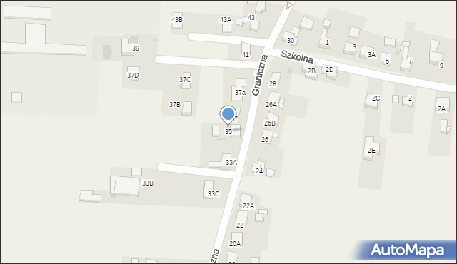 Gaszowice, Graniczna, 35, mapa Gaszowice