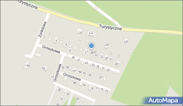 Gdańsk, Groszkowa, 19, mapa Gdańska