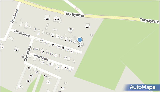 Gdańsk, Groszkowa, 31, mapa Gdańska