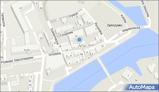 Gdańsk, Grodzka, 17a, mapa Gdańska