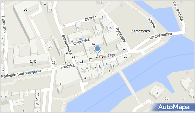 Gdańsk, Grodzka, 17a, mapa Gdańska