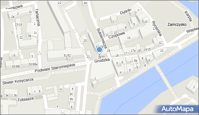 Gdańsk, Grodzka, 19, mapa Gdańska