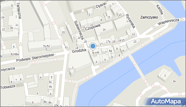 Gdańsk, Grodzka, 5, mapa Gdańska