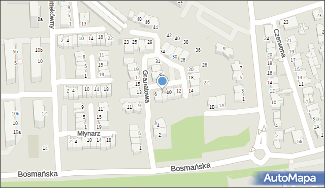 Gdynia, Granatowa, 8, mapa Gdyni