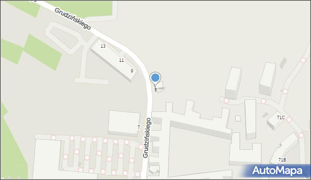 Gdynia, Grudzińskiego Jana, kmdr. ppor., 8, mapa Gdyni