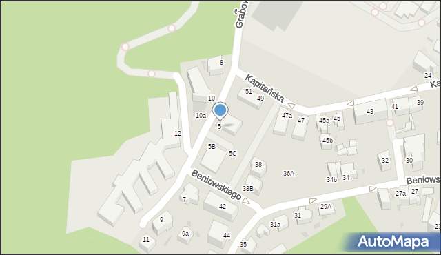 Gdynia, Grabowo, 5A, mapa Gdyni