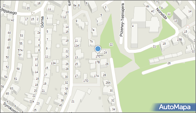 Gdynia, Grottgera Artura, 17C, mapa Gdyni