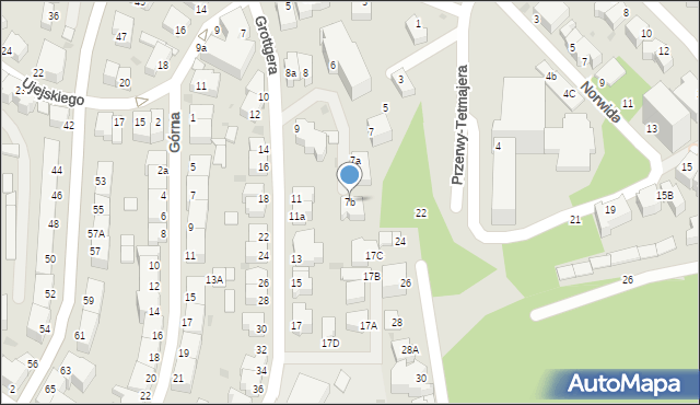 Gdynia, Grottgera Artura, 7b, mapa Gdyni