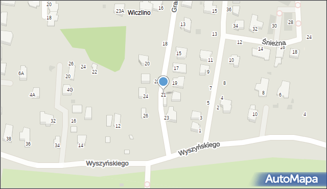 Gdynia, Gradowa, 21, mapa Gdyni