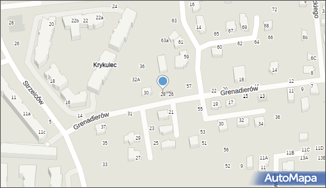 Gdynia, Grenadierów, 28, mapa Gdyni