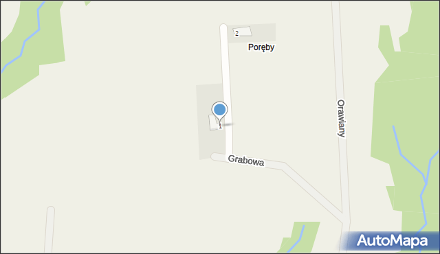 Gilowice, Grabowa, 1, mapa Gilowice