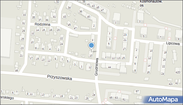 Gliwice, Grudniowa, 8, mapa Gliwic