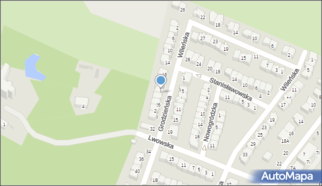 Głogów, Grodzieńska, 22, mapa Głogów