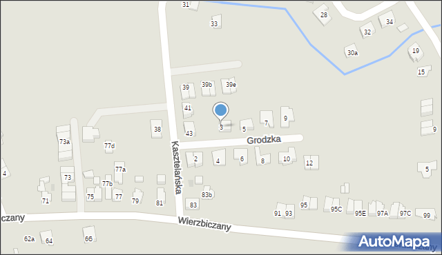 Gniezno, Grodzka, 3, mapa Gniezna