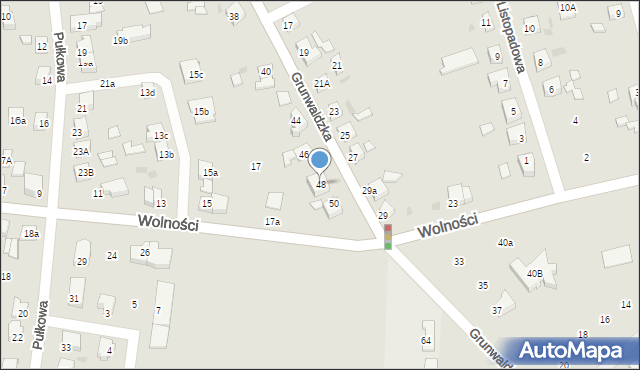 Gniezno, Grunwaldzka, 48, mapa Gniezna