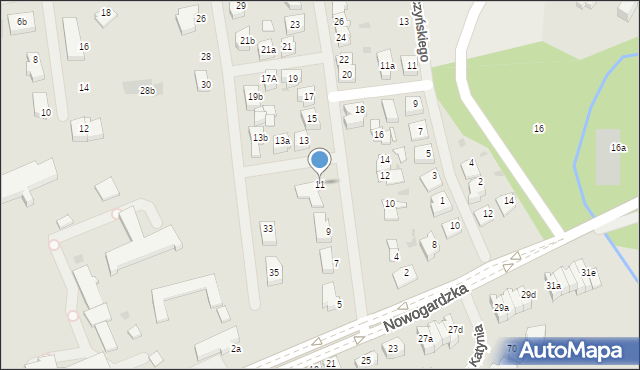 Goleniów, Grenadierów, 11, mapa Goleniów