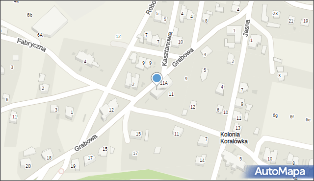 Goleszów, Grabowa, 11B, mapa Goleszów