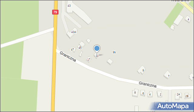 Góra Kalwaria, Graniczna, 11, mapa Góra Kalwaria