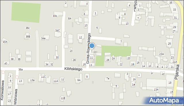 Góra Kalwaria, Grota-Roweckiego Stefana, gen., 9, mapa Góra Kalwaria