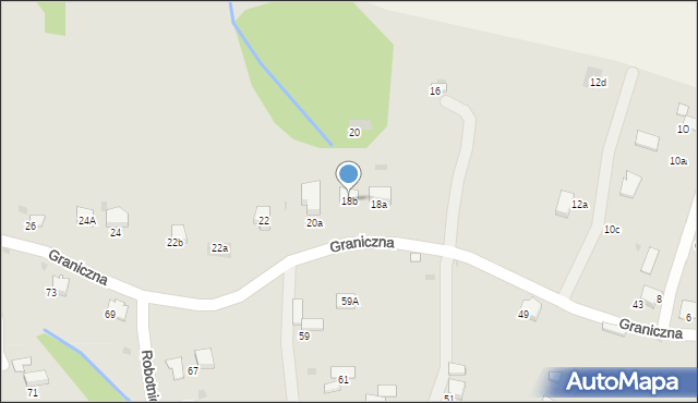 Gorlice, Graniczna, 18b, mapa Gorlic