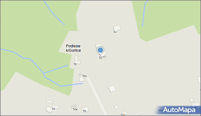 Gorlice, Graniczna, 52, mapa Gorlic