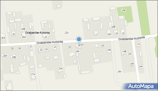 Grabanów-Kolonia, Grabanów-Kolonia, 19, mapa Grabanów-Kolonia