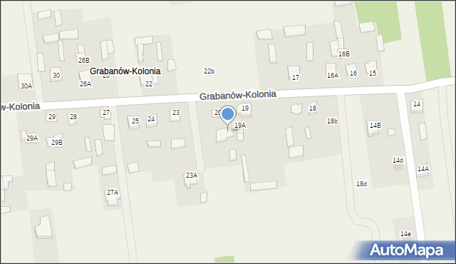 Grabanów-Kolonia, Grabanów-Kolonia, 20A, mapa Grabanów-Kolonia