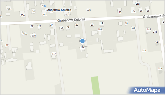 Grabanów-Kolonia, Grabanów-Kolonia, 23A, mapa Grabanów-Kolonia