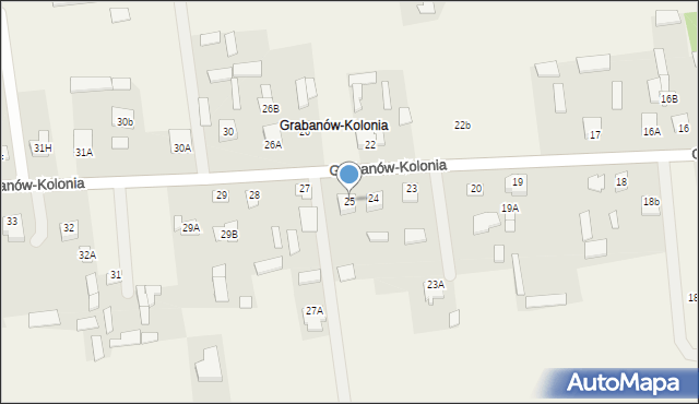 Grabanów-Kolonia, Grabanów-Kolonia, 25, mapa Grabanów-Kolonia