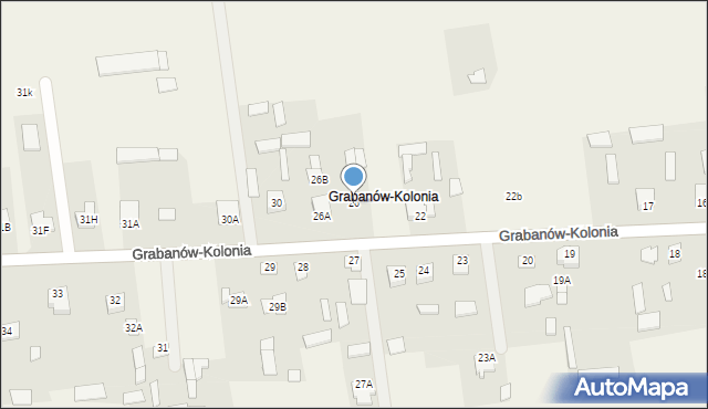 Grabanów-Kolonia, Grabanów-Kolonia, 26, mapa Grabanów-Kolonia