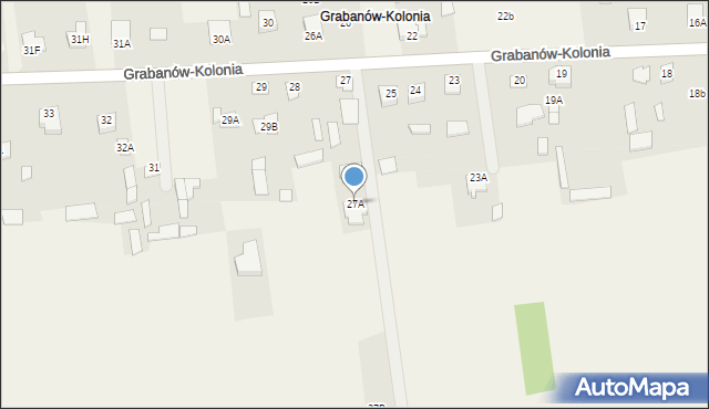 Grabanów-Kolonia, Grabanów-Kolonia, 27A, mapa Grabanów-Kolonia