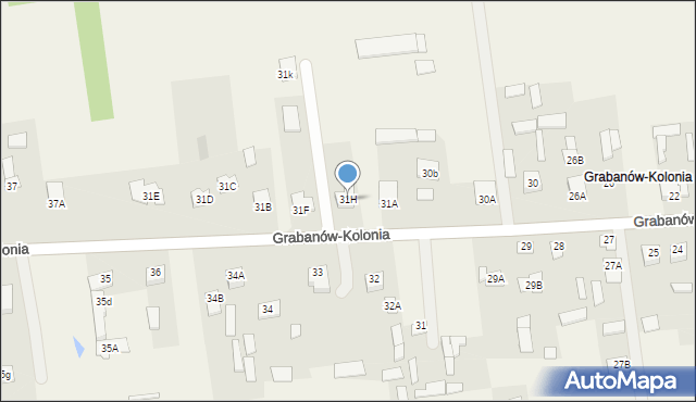 Grabanów-Kolonia, Grabanów-Kolonia, 31H, mapa Grabanów-Kolonia