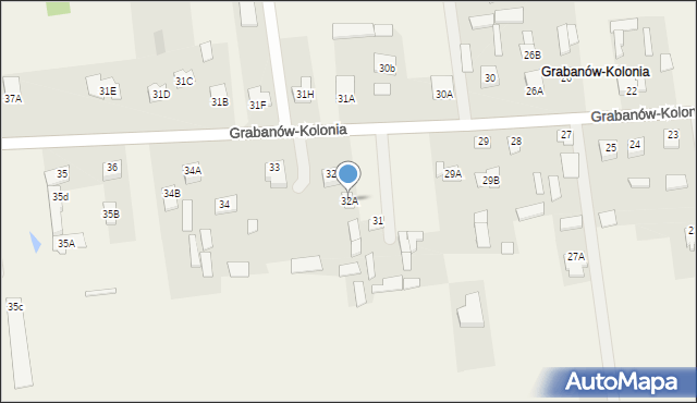 Grabanów-Kolonia, Grabanów-Kolonia, 32A, mapa Grabanów-Kolonia