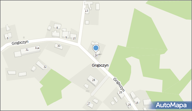 Grąbczyn, Grąbczyn, 14, mapa Grąbczyn