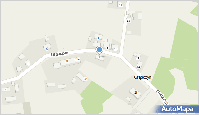 Grąbczyn, Grąbczyn, 30, mapa Grąbczyn