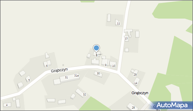 Grąbczyn, Grąbczyn, 8, mapa Grąbczyn