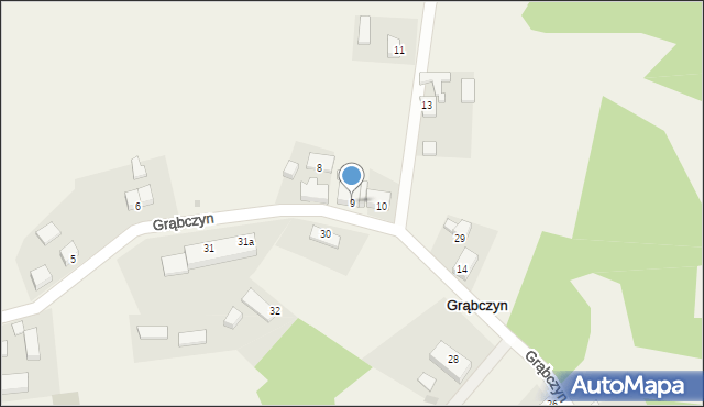 Grąbczyn, Grąbczyn, 9, mapa Grąbczyn