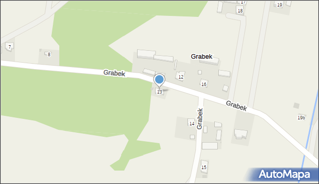 Grabek, Grabek, 13, mapa Grabek