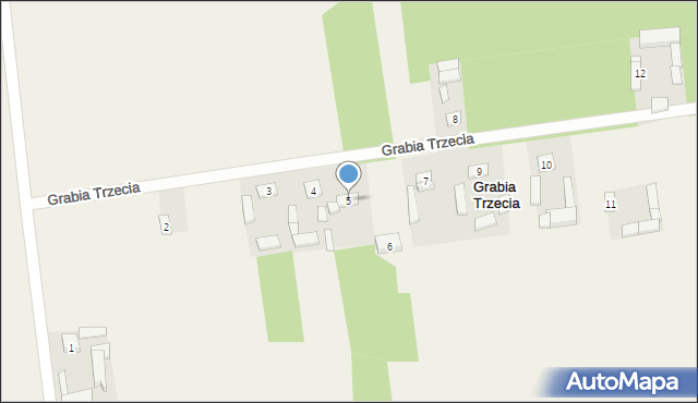 Grabia Trzecia, Grabia Trzecia, 5, mapa Grabia Trzecia