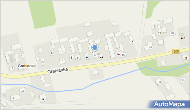 Grabianka, Grabianka, 11, mapa Grabianka