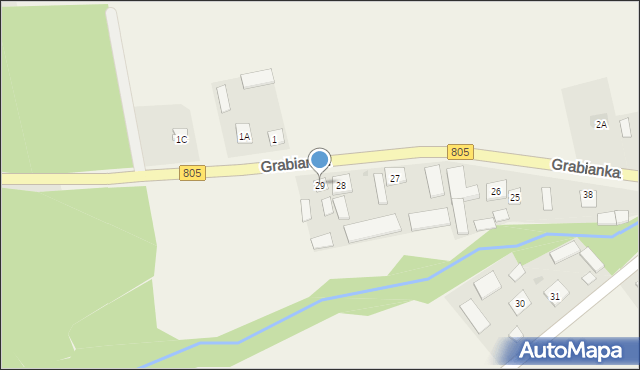 Grabianka, Grabianka, 29, mapa Grabianka