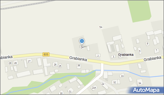 Grabianka, Grabianka, 2A, mapa Grabianka