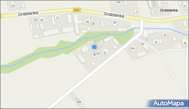 Grabianka, Grabianka, 30, mapa Grabianka