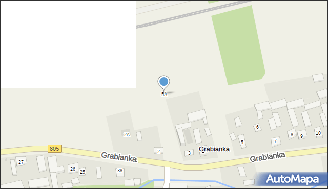 Grabianka, Grabianka, 5A, mapa Grabianka