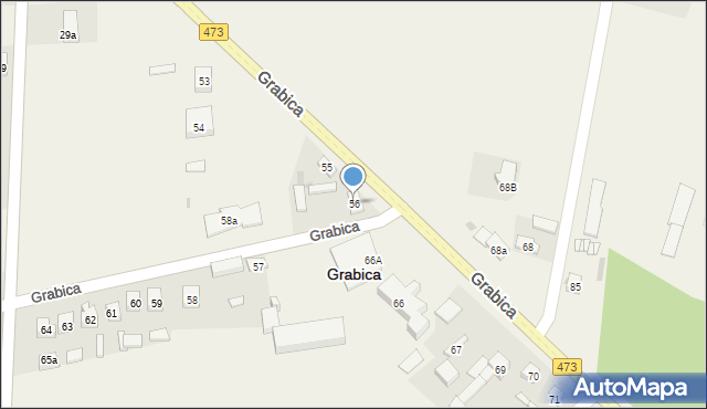 Grabica, Grabica, 56, mapa Grabica
